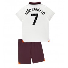 Manchester City Joao Cancelo #7 Bortaställ Barn 2023-24 Korta ärmar (+ Korta byxor)